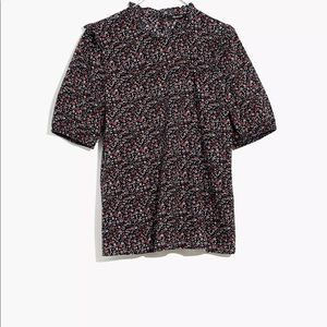 Madewell Puff Sleeve Ruffle Top